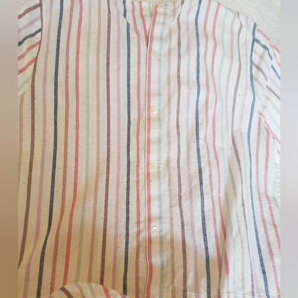 Madewell cotton short sleeve tie top - Picture 4 of 5